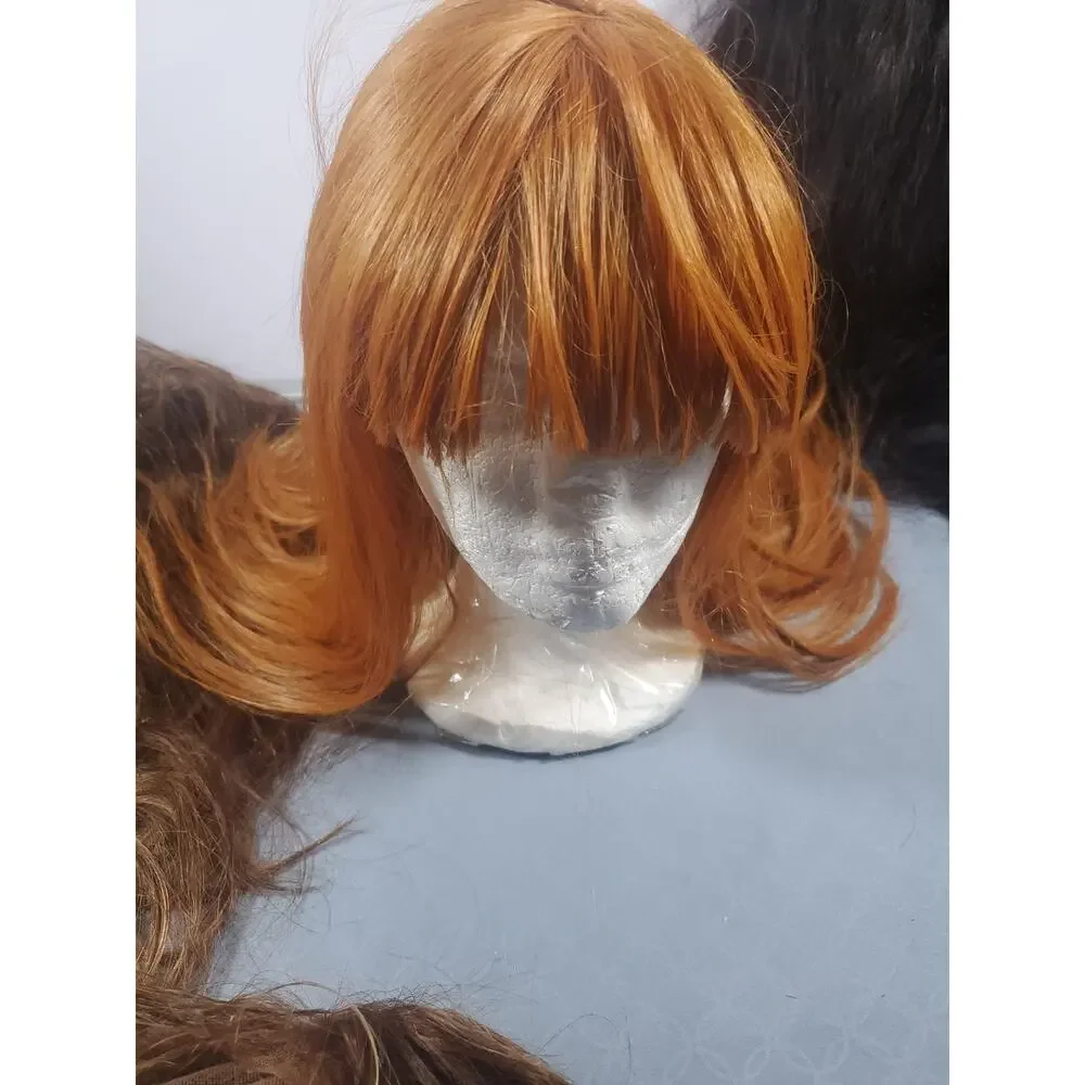 Mixed Wig Lot Human Hair & Synthetic Wigs Cosplay Drag Costume Resale 7pc